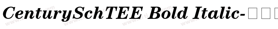 CenturySchTEE Bold Italic字体转换